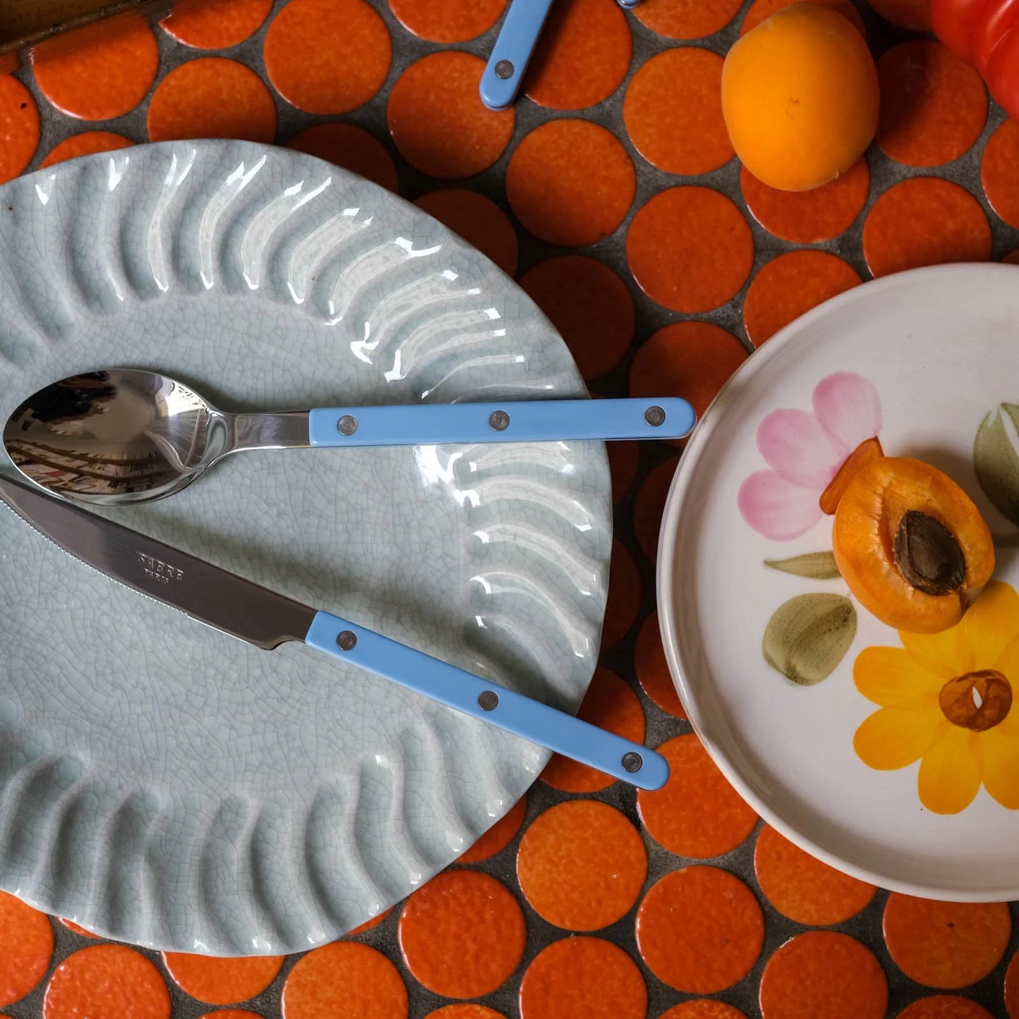 Cutlery Set Bistrot Shiny / Pastel blue - 18 pieces