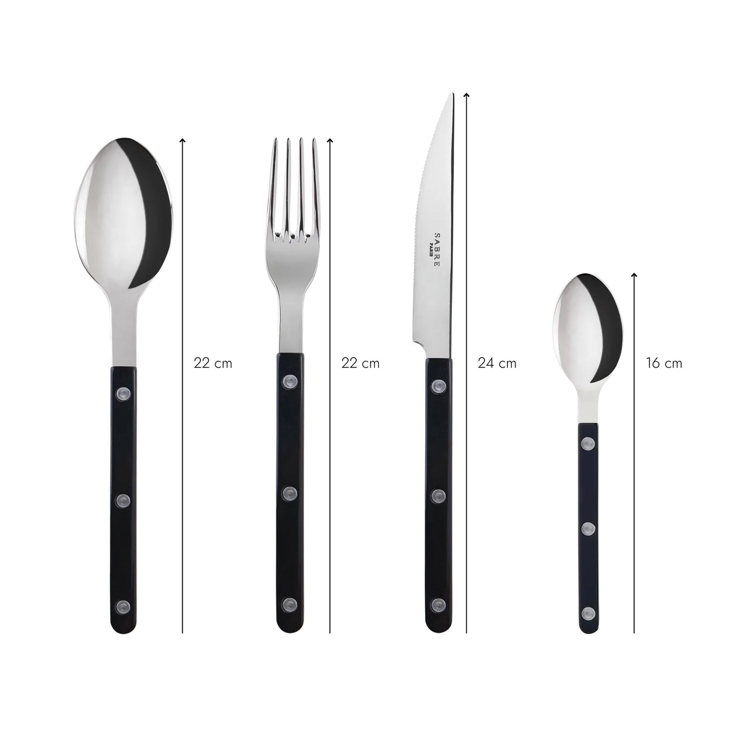 Cutlery Set Bistrot Shiny / Black - 18 pieces