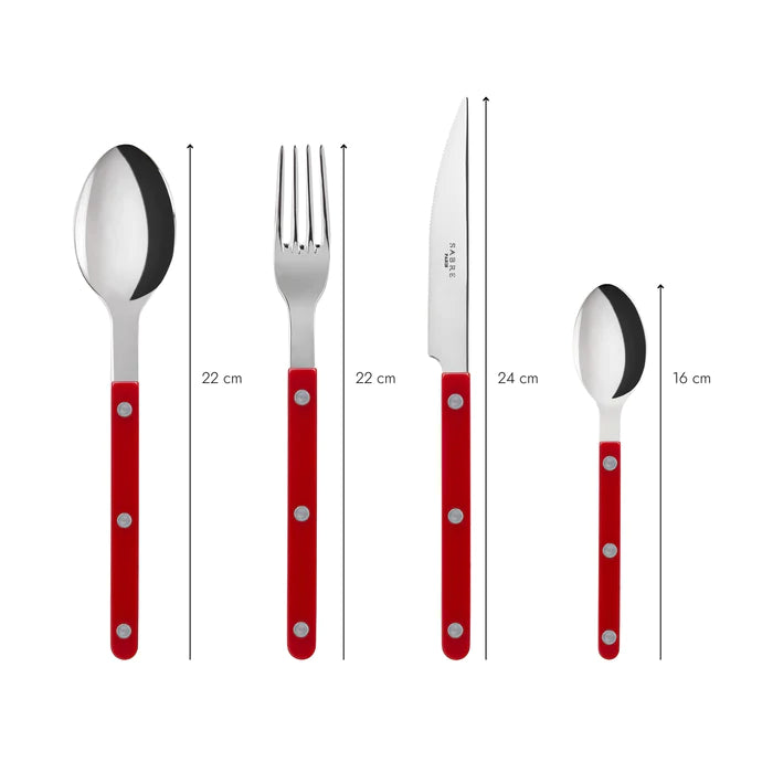 Cutlery Set Bistrot Shiny / Red - 18 pieces