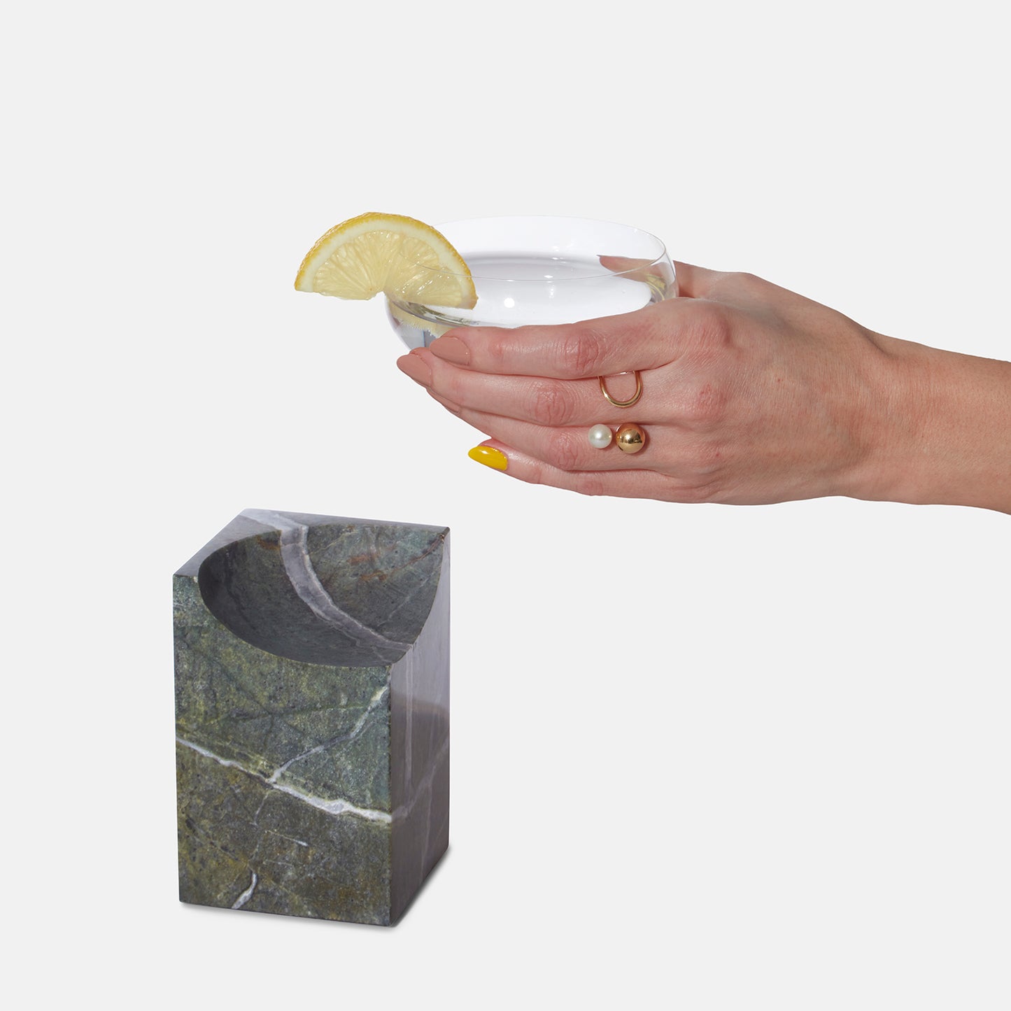 Cliffhanger / Cocktail glass - Green Marble