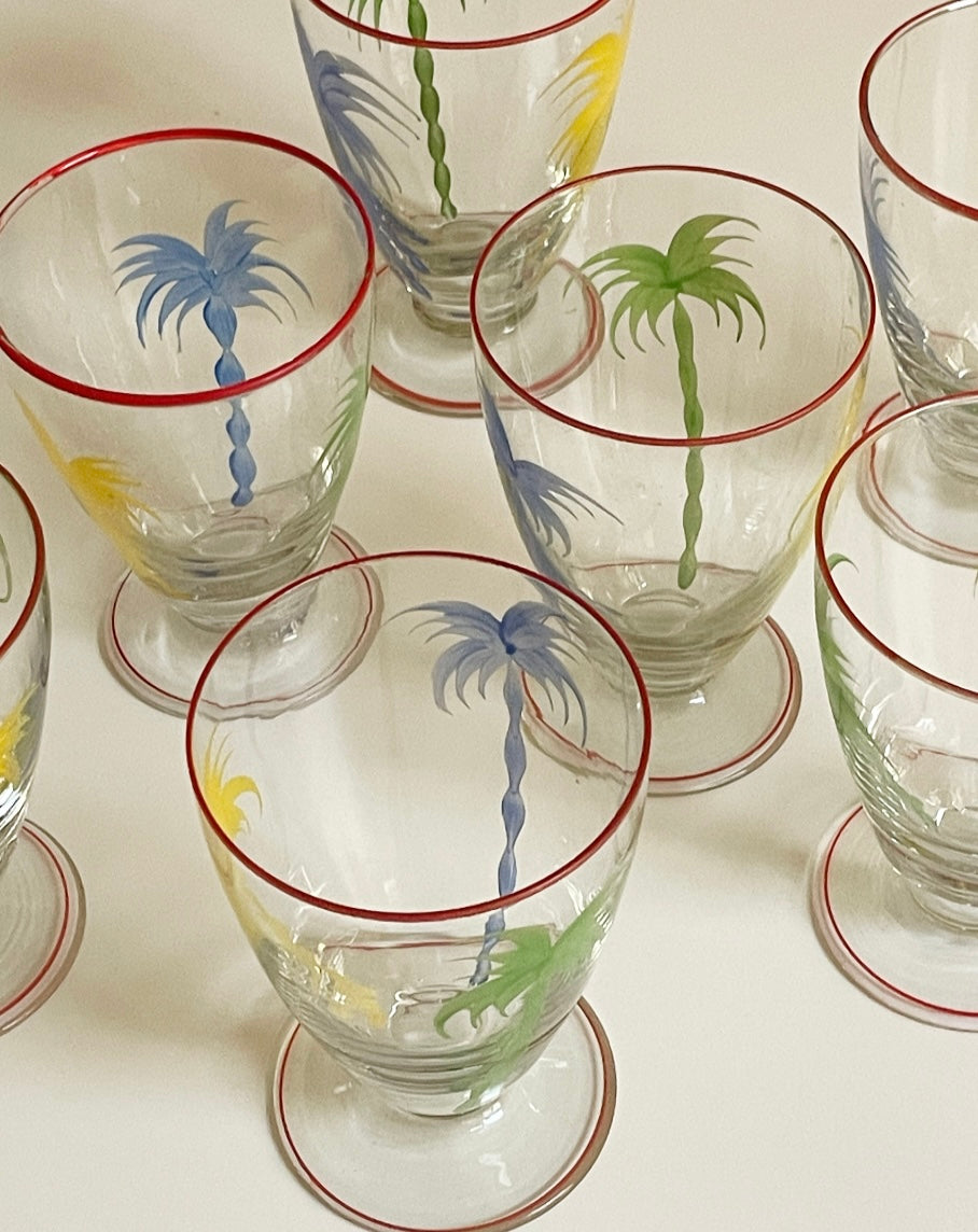 Cocktail glasses Palms / vintage