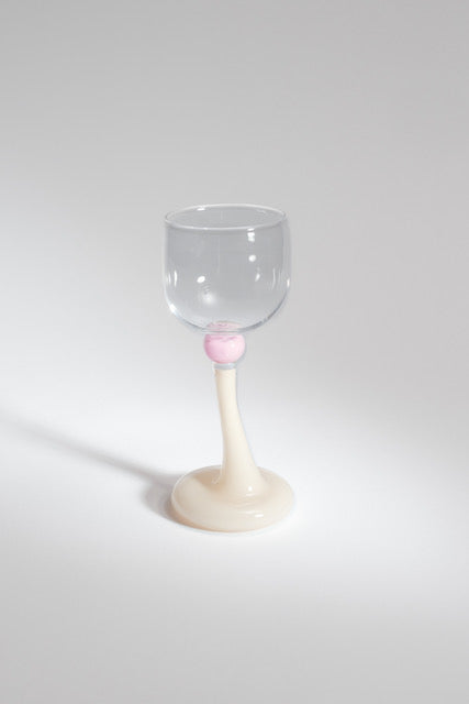 Set of 2 - Wine Glass / The Goblet - Clear Punch, Milky Rose & Coconut