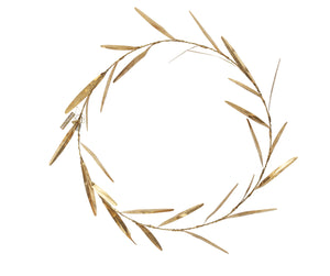 Wreath / Huge with brass leaves