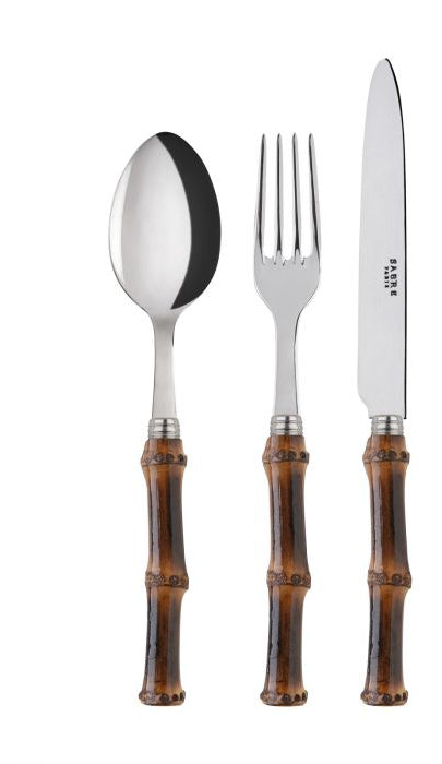Cutlery Set Panda Dark Bamboo - 18 pieces