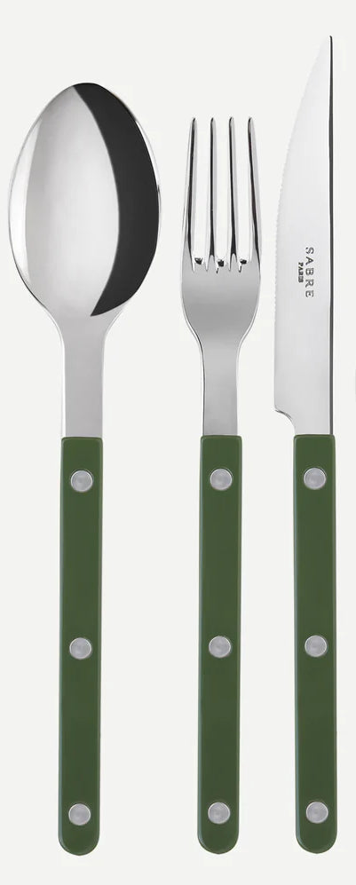 Cutlery Set Bistrot Shiny / Green - 18 pieces