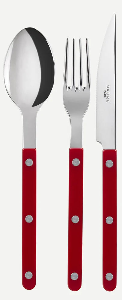 Cutlery Set Bistrot Shiny / Red - 18 pieces