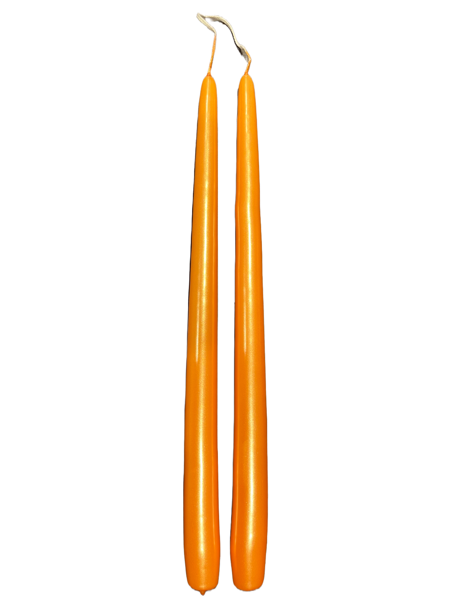 Candles Set of 2 / Metallic Orange 35 cm